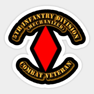 5th Infantry Division - Combat Veteran Sticker